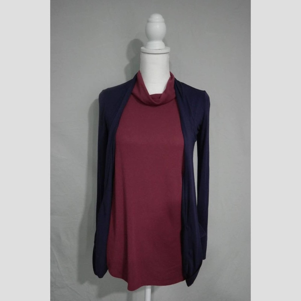 Loft S Mauve Cowl-neck Sleeveless Top